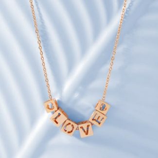 שרשרת בציפוי זהב Love